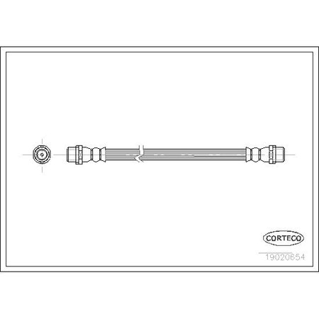 CORTECO Brake Hose, 19020654 19020654